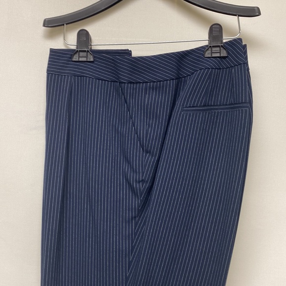 Tahari plus size NAVY & WHITE stripe pant suits - Picture 6 of 10